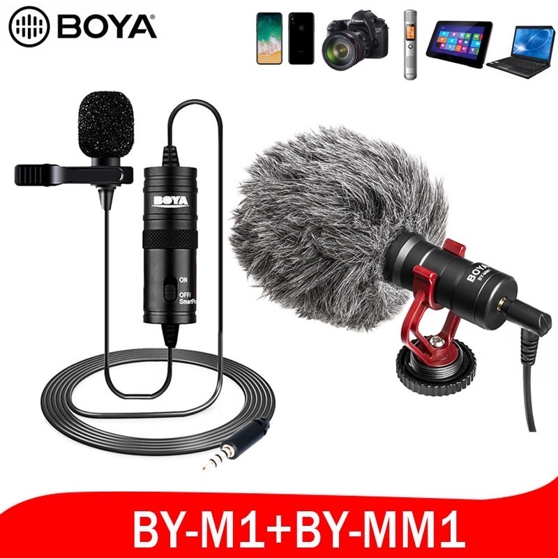 The JBK Shop 789 BOYA BY MM1 ไมค์อัดเสียง สำหรับโทรศัพท์ กล้อง คอมพิวเตอร์