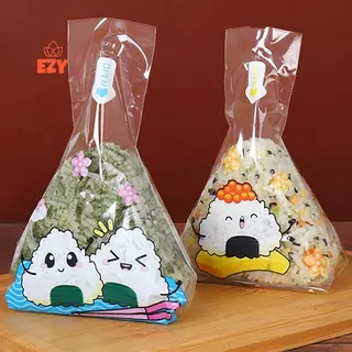 EZY 100 ชิ้นน่ารักการ์ตูนสามเหลี่ยมข้าวปั้น Paing กระเป๋าสาหร่ายทะเลซูชิ Mould กระเป๋าซูชิ Bento อุปกรณ์เสริมสาหร่ายทะเลข้าว Ball กระเป๋าซูชิใหม่