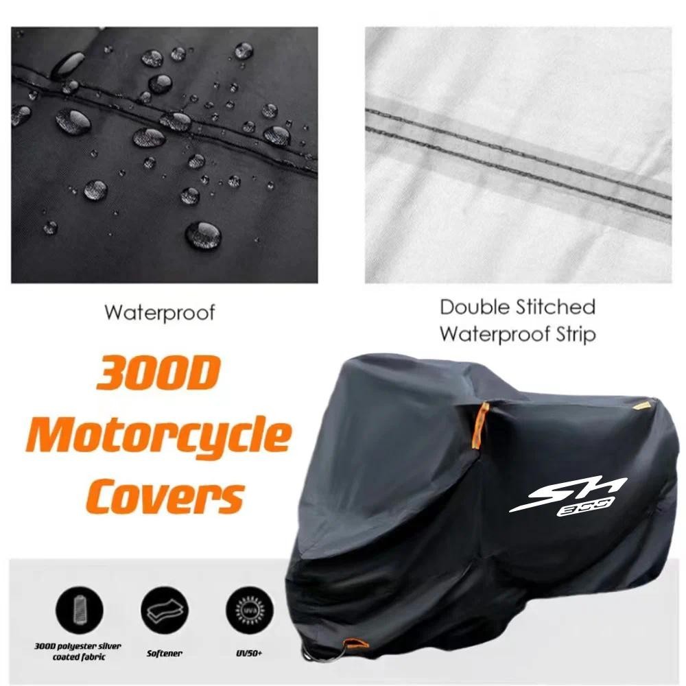 หนา 300D เคลือบเงินWindproofรถจักรยานยนต์สําหรับHonda SH300 SH 300 SH300I SH 300H