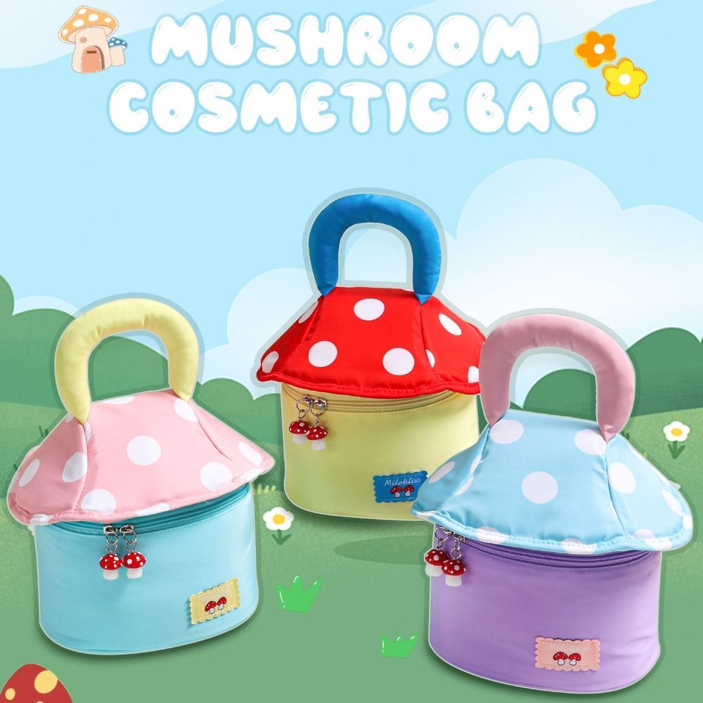 GETCOUPON Toiletry Bag กระเป๋าเดินทาง, กระเป๋าเครื่องสําอางแต่งหน้ารูปเห็ดความจุขนาดใหญ่, ที่เก็บแบบพกพา Travel Organizer - รูปที่ 6