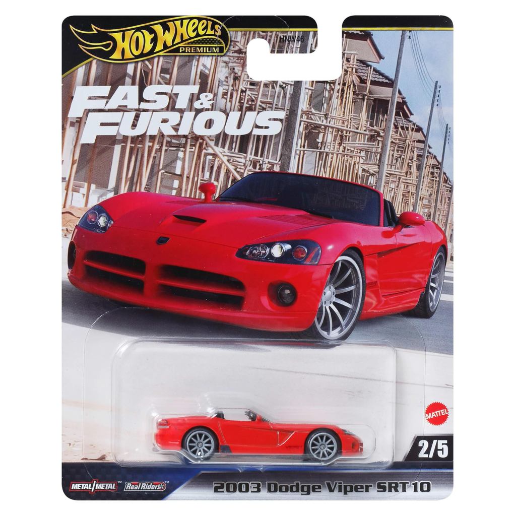 Hot Wheels Fast  Furious 03 Dodge Viper SRT10 ยานพาหนะของเล่นรถมินิอายุ 3 ปีขึ้นไปสีแดงJBL85