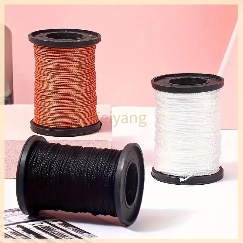Feiyangด้ายยาง ด้ายรองเท้า ด้ายโพลีเอสเตอร์ เชือกเย็บผ้า เชือกซ่อม เชือกไนลอน เชือกถัก สายตาข่ายถัก-50M