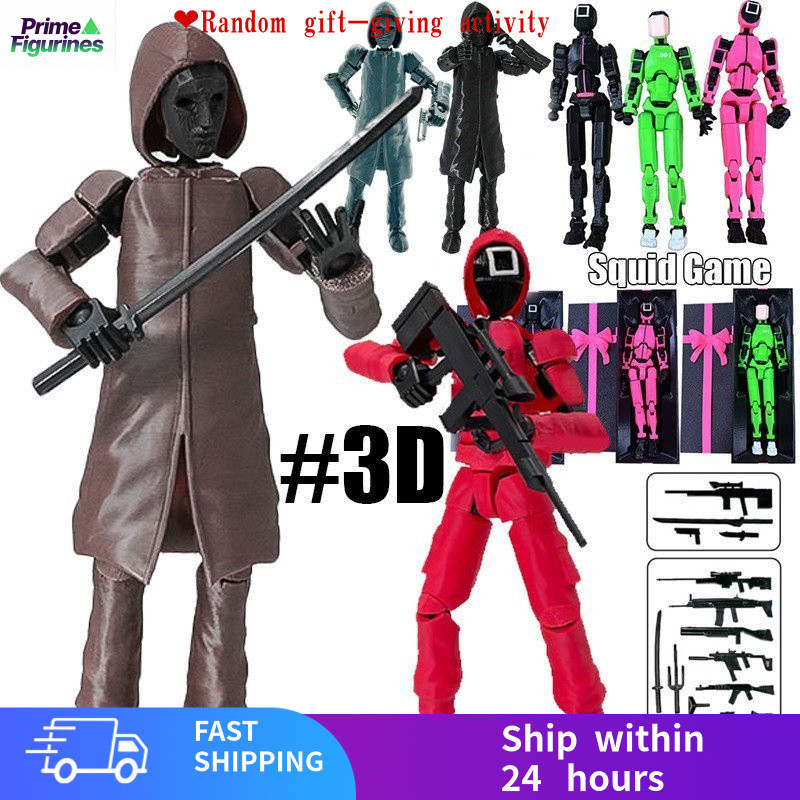 NodeafLucky 13 Action Figure Squid Game Season 2 BossT13 3D พิมพ์ Dummy ชุดประกอบของเล่น