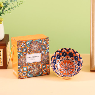 【แถมฟรีตะเกียบ】ชุดชามเซรามิกพร้อมตะเกียบ เซ็ตของขวัญ มีกล่อง…