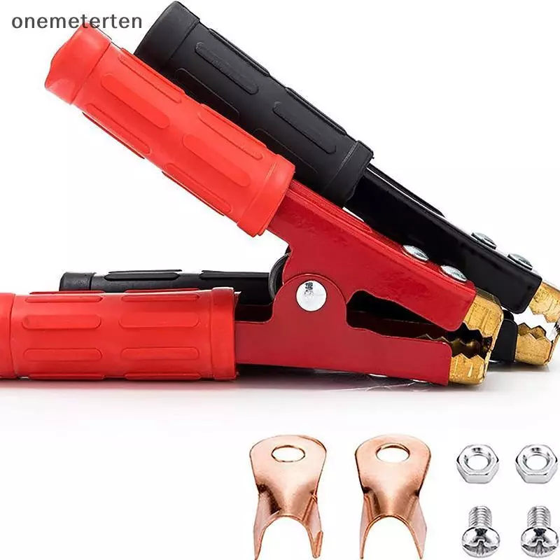 Rten 2 ชิ้น 1000A Heavy Duty ทองแดงคลิปจระเข้ Terminal Test แบตเตอรี่ไฟฟ้าจระเข้ Clamp สําหรับจัมเปอร์สาย Boost N