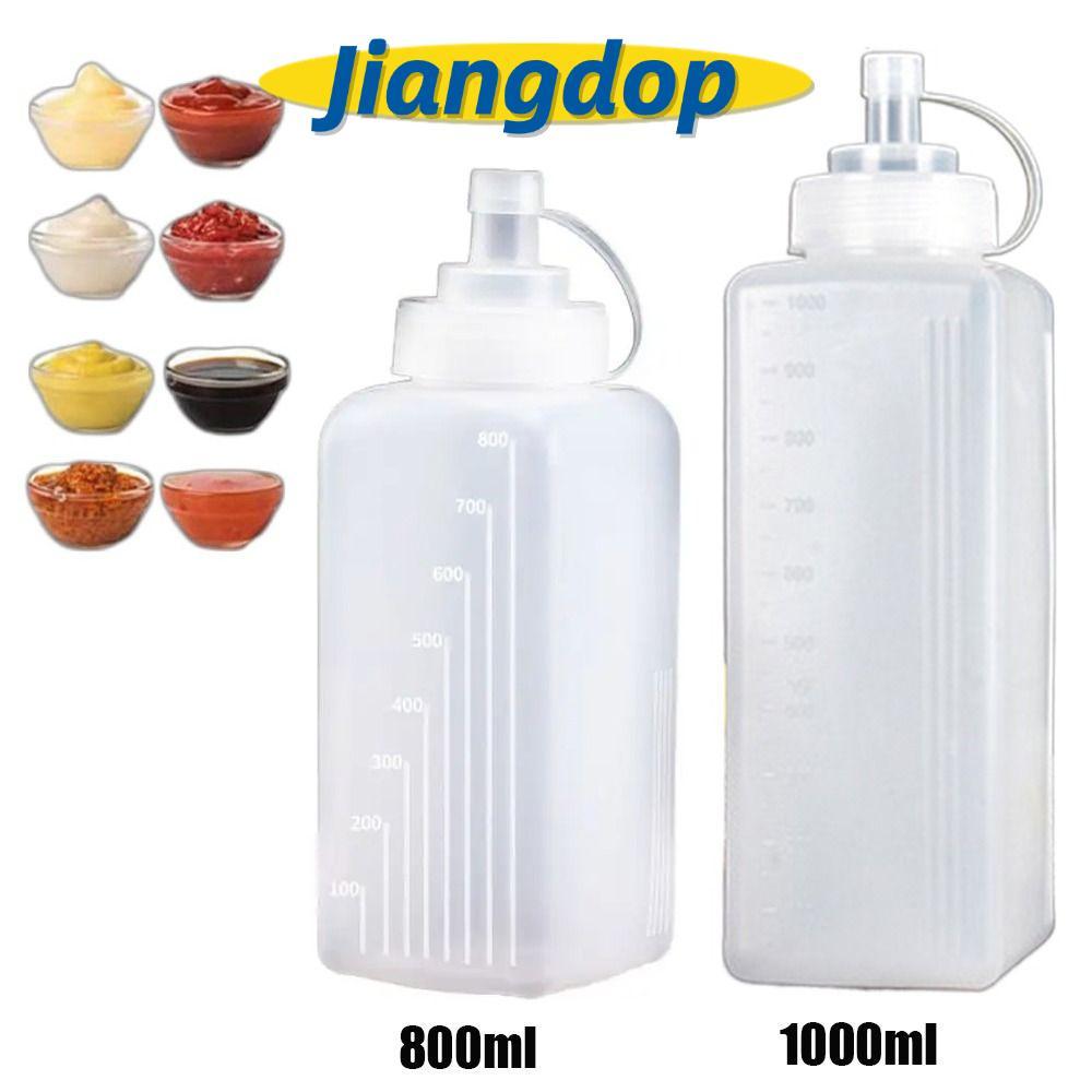 JIANG 800/1000ml ขวดใส่เครื่องปรุง, ขวดบีบซอส PE กันฝุ่น, ซอสน้ําส้มสายชูหมักขนมหวานป้องกันการรั่ว