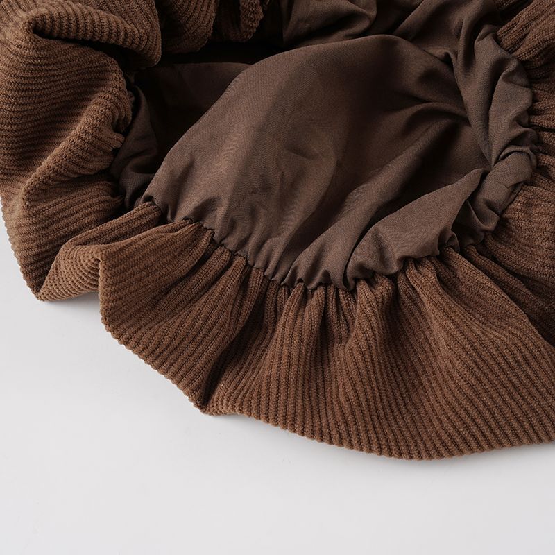 สไตล์อเมริกันย้อนยุคเอวต่ําปุ่มสีน้ําตาล Bud กางเกงขาสั้นผู้หญิง Street All-Match กางเกงลําลองหลวม - รูปที่ 7