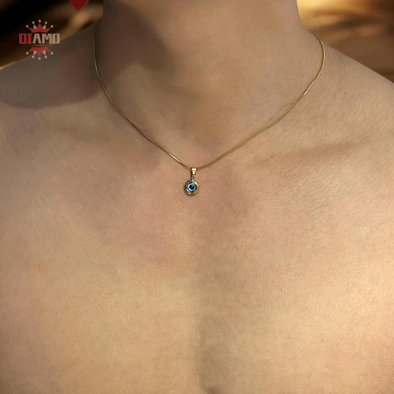 DIAMONDLURE Angel Eyes Clavicle Chain Evil Eye สร้อยคอสําหรับผู้ชายผู้หญิง Evil Eye Choker แฟชั่นเคร