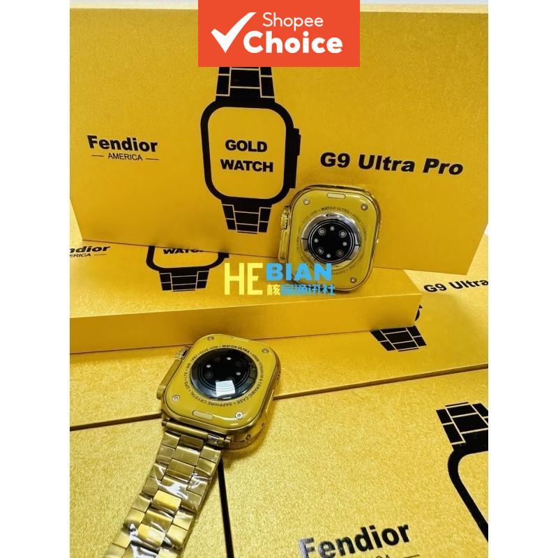2024 G9 Ultra Pro นาฬิกาข้อมือสมาร์ทวอทช์ บลูทูธ ไร้สาย สีทอง NFC PK Series HK9PRO HK8PROMAX สําหรับ