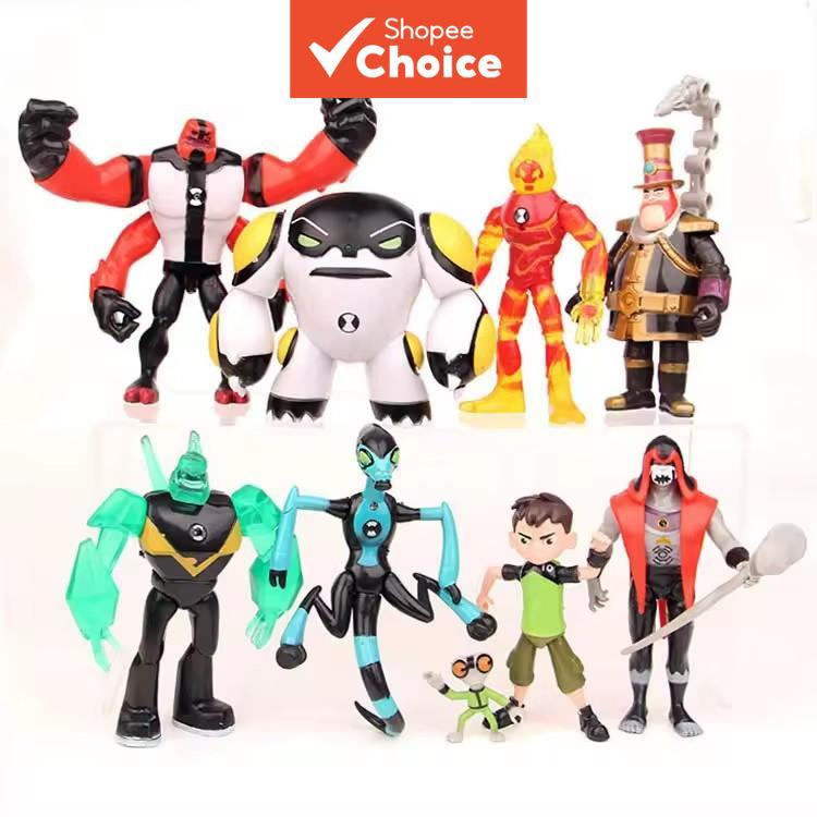 Defenders of the Earth Teenage Hacker ตัวเลข 9 Ben10 Little Monsters ตุ๊กตาแบบมีไฟตุ๊กตาโมเดลของเล่น