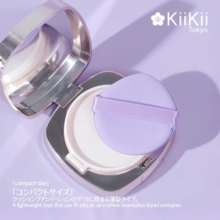 KiiKii พัฟแต่งหน้าคุชชั่นพื้นฐาน 3 ชิ้น สีม่วง ใช้ได้ทั้งแห้งและเปียก นุ่มไม่ระคายผิว