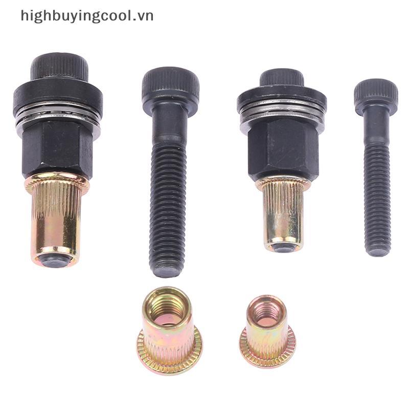 HCVN M6 M8 Rivet Nut s คู่มือ Riveter คอลัมน์สแตนเลสหกเหลี่ยมถั่ว AM6SS AM8SS DIY เจาะ Rivet ด้านนอก