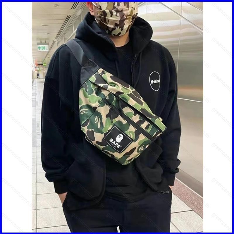 GNN BAPE Magazine Addendum Pack กระเป๋าคาดหน้าอกกีฬาสําหรับผู้ชายและผู้หญิงแบรนด์อินเทรนด์เอวไหล่กระ