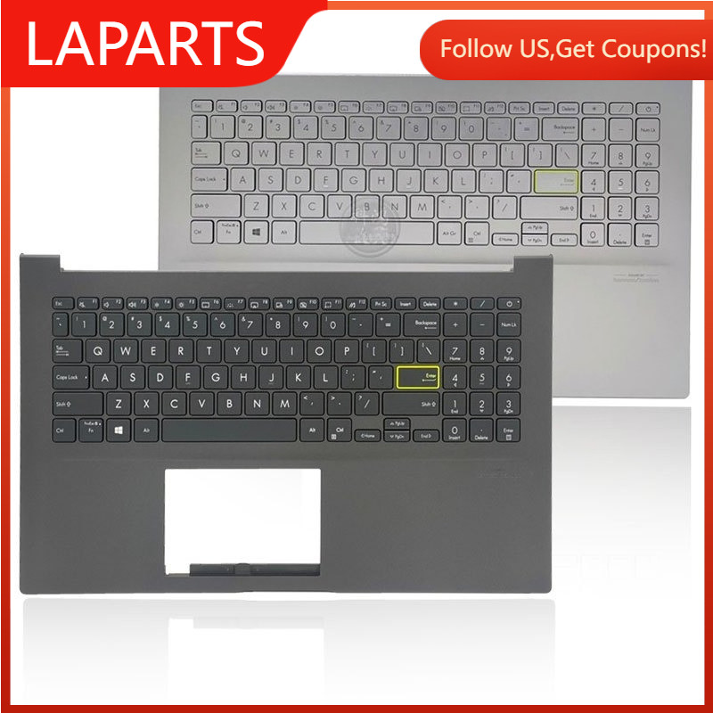 US สีดํา Palmrest Backlit แป้นพิมพ์สําหรับ Asus VivoBookS15 S513IA F513E K513E X513M M5100U FL8800I 