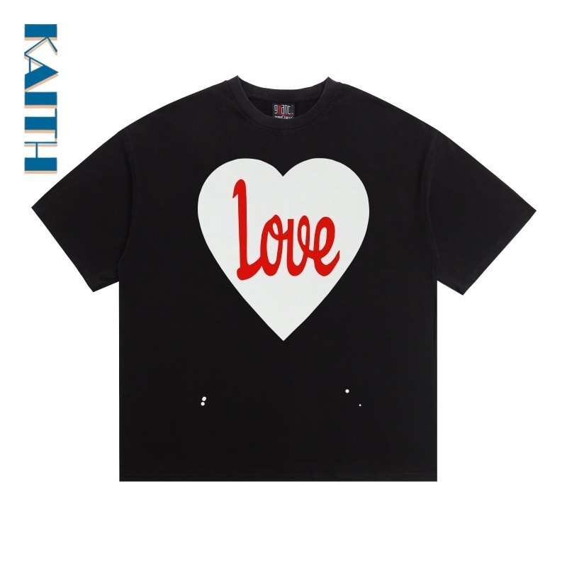 Men's Crewneck Shirt Vintage Cotton Heart Grunge Leg Color Beautiful Print