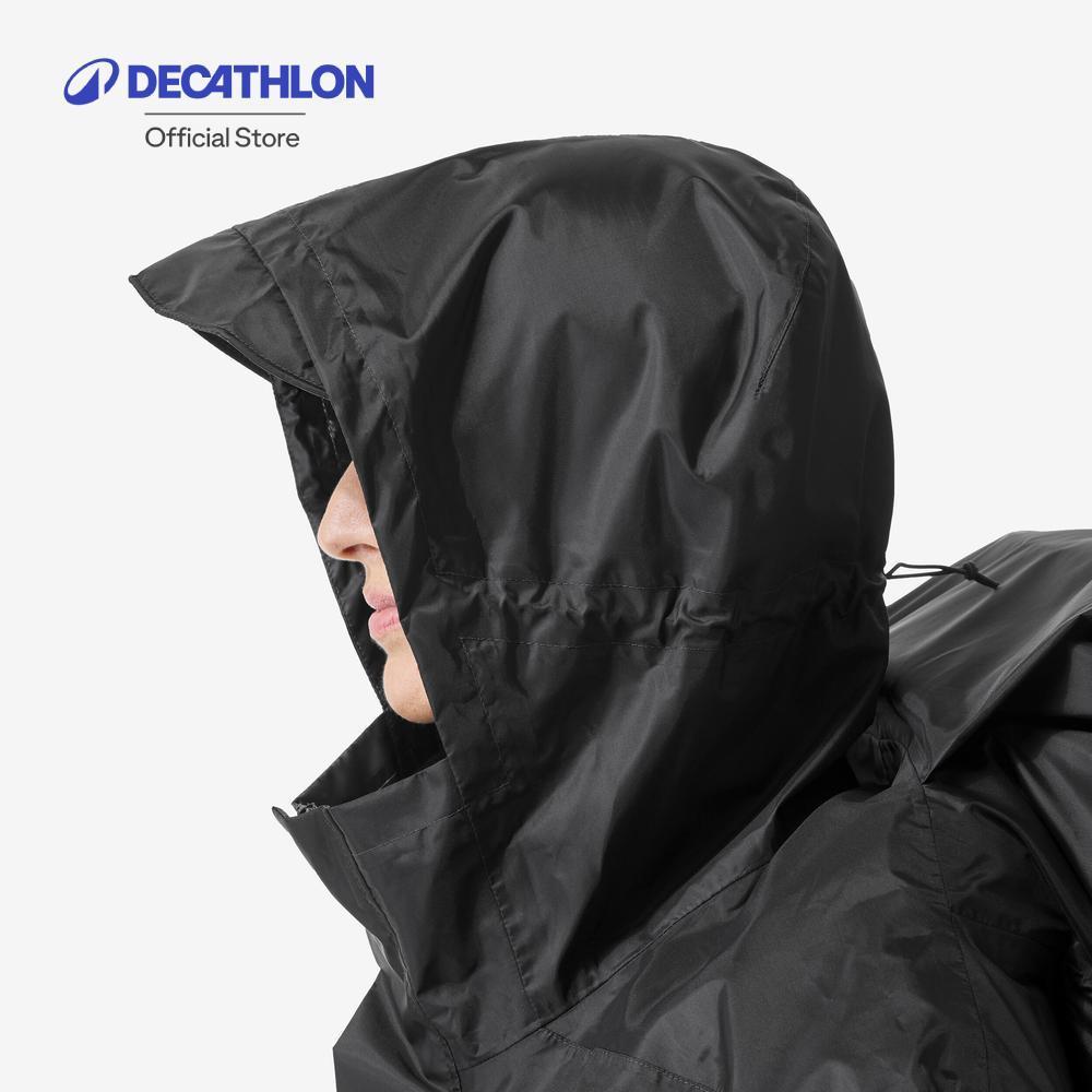 Decathlon Hiking Rain Poncho - Mt500 เสื้อกันฝนสำหรับเดินป่ารุ่น Mt500 ขนาด 60 ลิตร สีดำ - Black