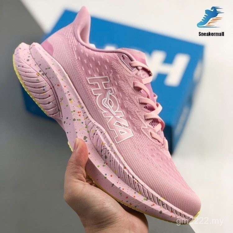 2025 * 2025 สไตล์ใหม่ Hoka W Mach 6 ฟังก์ชั่นกันกระแทกน้ําหนักเบาตาข่ายหนาเพิ่มความสูง Cross Country