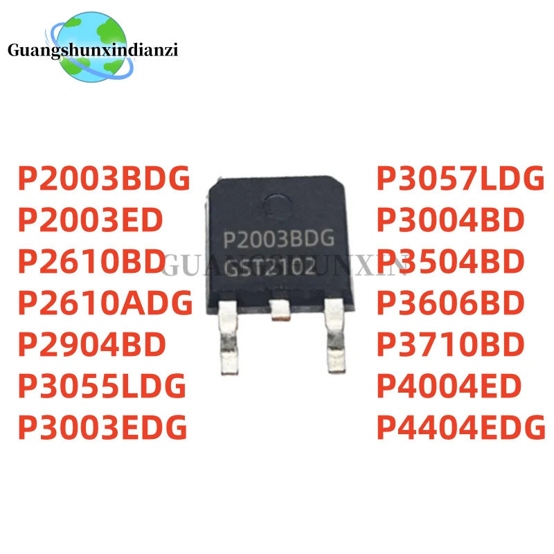 5PCS P2003BDG P2003ED P2610BD P2610ADG P2904BD P3055LDG P3003EDG P3057LDG P3004BD P3504BD P3606BD P3