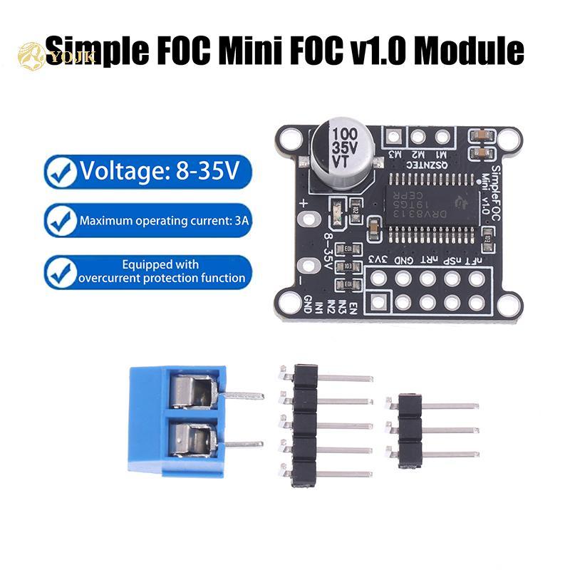 Aosunook ง่าย FOC Mini DRV8313 โมดูล DC มอเตอร์แบบไม่มีแปรงบอร์ด SVPWM ควบคุม DC 8-35V EN