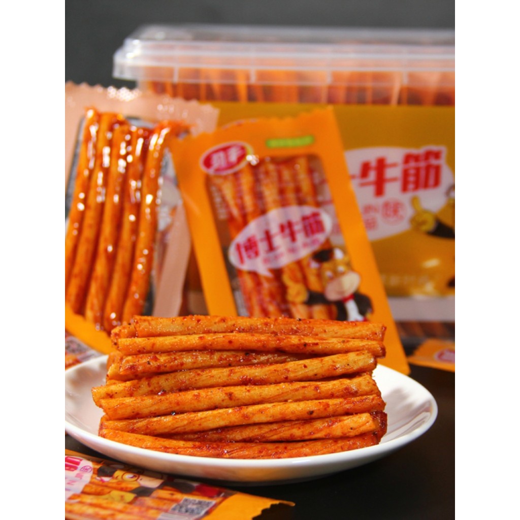 ️ ดร. Jinfeng Beef Tendon Flavour Spice Strips ในวัยเด็ก Nostalgic J Beef Tendon Stick Gluten Spice 