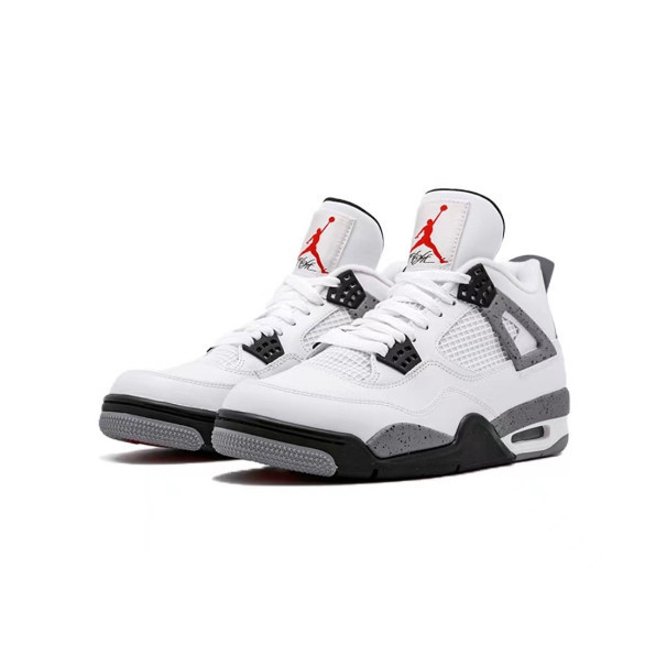 Jordan Air Jordan 4 Retro White Cement Color Matching Shoes Z4ZX