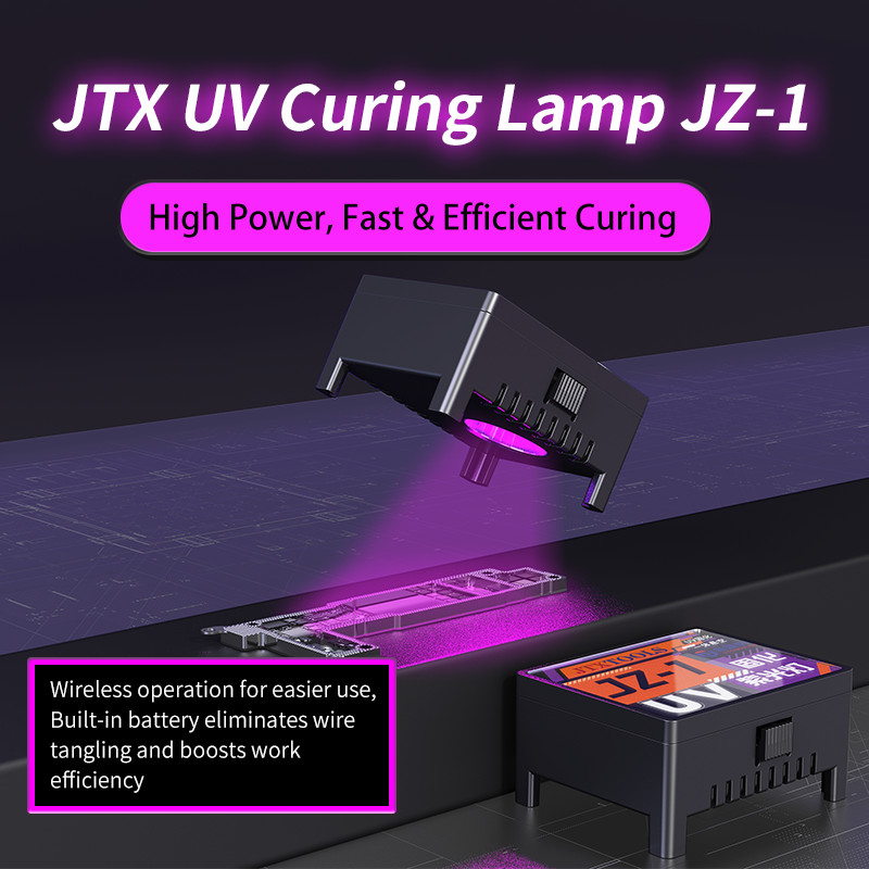 JTX JZ-1 Mini UV Curing โคมไฟสําหรับโทรศัพท์มือถือ PCB Circuit Board ซ่อมกาว Fast Curing Light