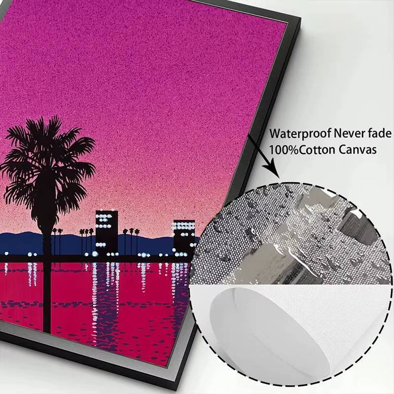 Hiroshi Naagi Vaporwave ญี่ปุ่น Beach City ฤดูร้อน HD โปสเตอร์ไม่มีกรอบผ้าใบภาพวาดภาพผนัง Nordic ห้องนั่งเล่นตกแต่ง - รูปที่ 4