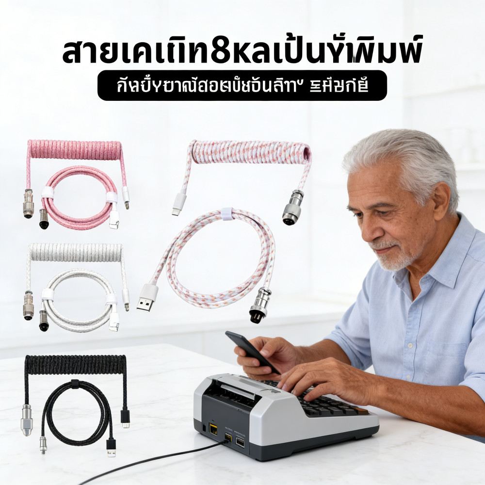 Custom 8K Magnetic Coiled Cable C to A USB Keybord Mechanical Keyboard Coiled
