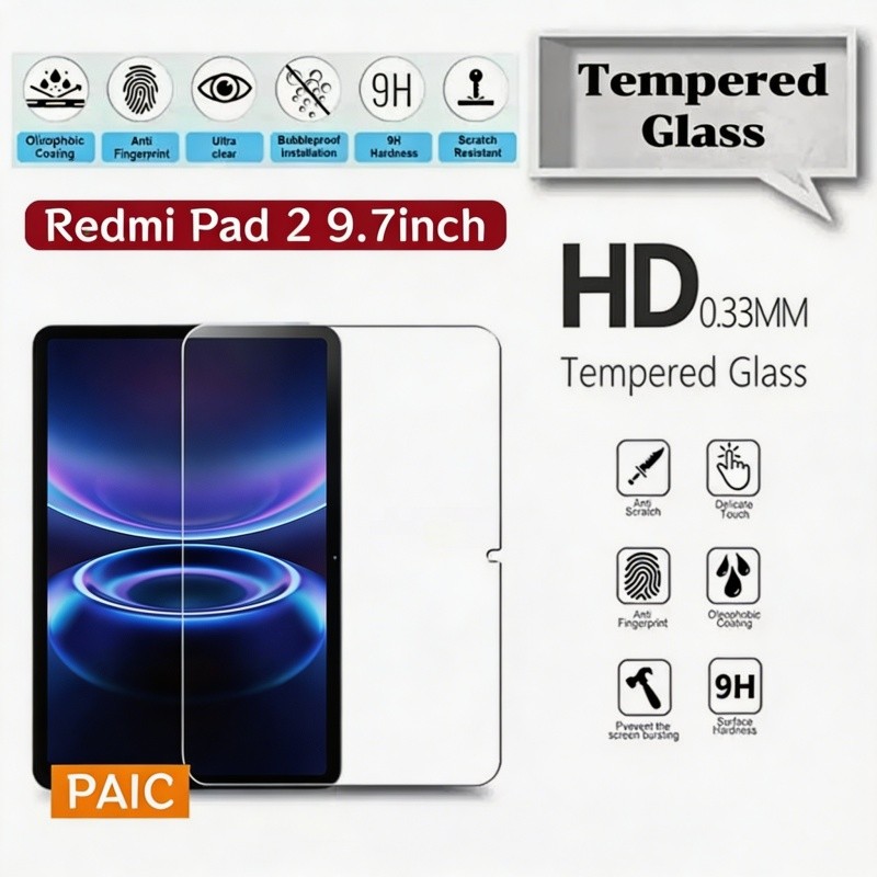 สําหรับ Xiaomi Redmi Pad 2 9.7 นิ้วป้องกันหน้าจอ HD 9H Premium Shatterproof Scratch-Resistant ฟิล์มกระจกนิรภัย