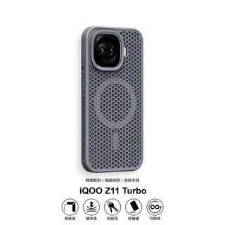 สําหรับ Vivo iQOO 15R iQOO Z11 Turbo สําหรับ MagSafe Magnetic Cooling รังผึ้งตาข่ายป้องกันโทรศัพท์ฝาหลังกันชนกันกระแทก