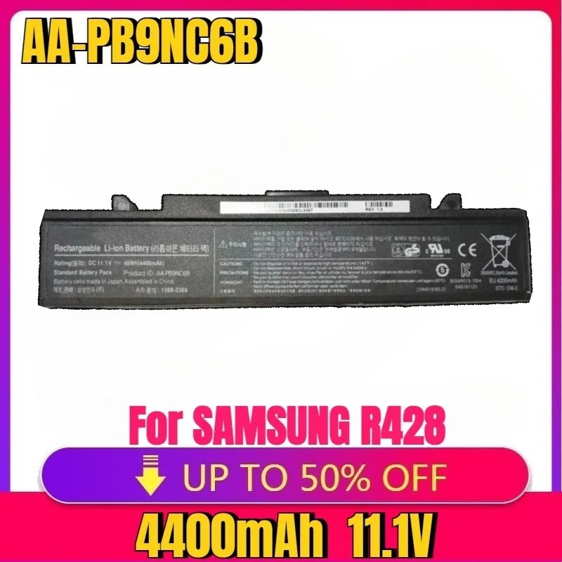 ใหม่ AA-PB9NS6B AA-PB9NC6B 4400mAh แบตเตอรี่แล็ปท็อปสําหรับ SAMSUNG R428 R429 R580 R780 R700 P50 P60
