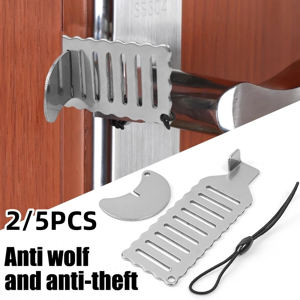 2/5PCS ใหม่แบบพกพาประตูหยุด Security ประตู Blocker Anti-Theft ประตูสําหรับ Home Hotel