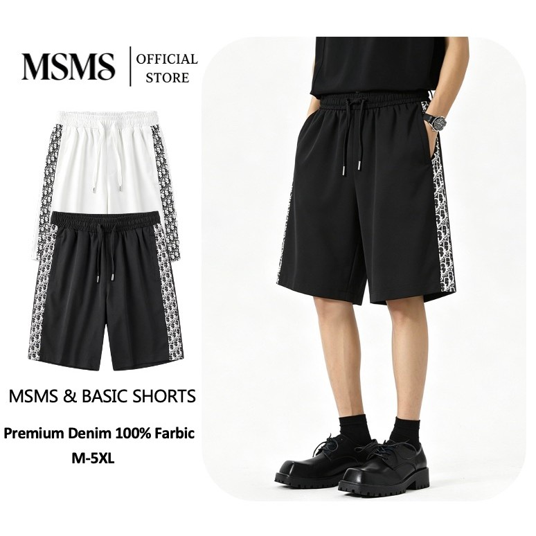 MSMS กางเกงกีฬาขาสั้นลําลองผู้ชายฤดูร้อนใหม่ Youth Letter