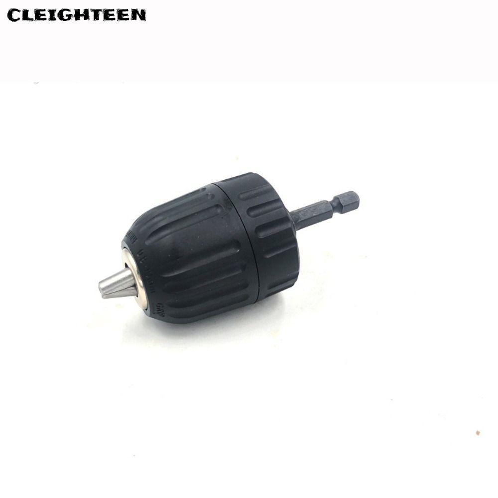 CLEIGHTEEN Keyless เจาะ, เจาะ Chuck 1/4 นิ้ว 3/8 ", เครื่องมือแปลง Hex Shank 0.8-10 มม. อะแดปเตอร์สว่านกระแทกเครื่องมือ