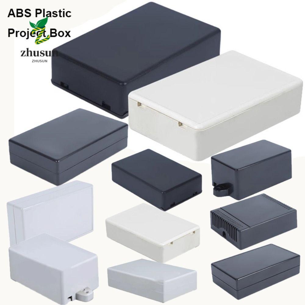 ZHUSUN Storage , พลาสติก ABS 10 รูปแบบกล่องโครงการ, เครื่องมือที่อยู่อาศัยกันน้ําสีดําอุปกรณ์อิเล็กทรอนิกส์