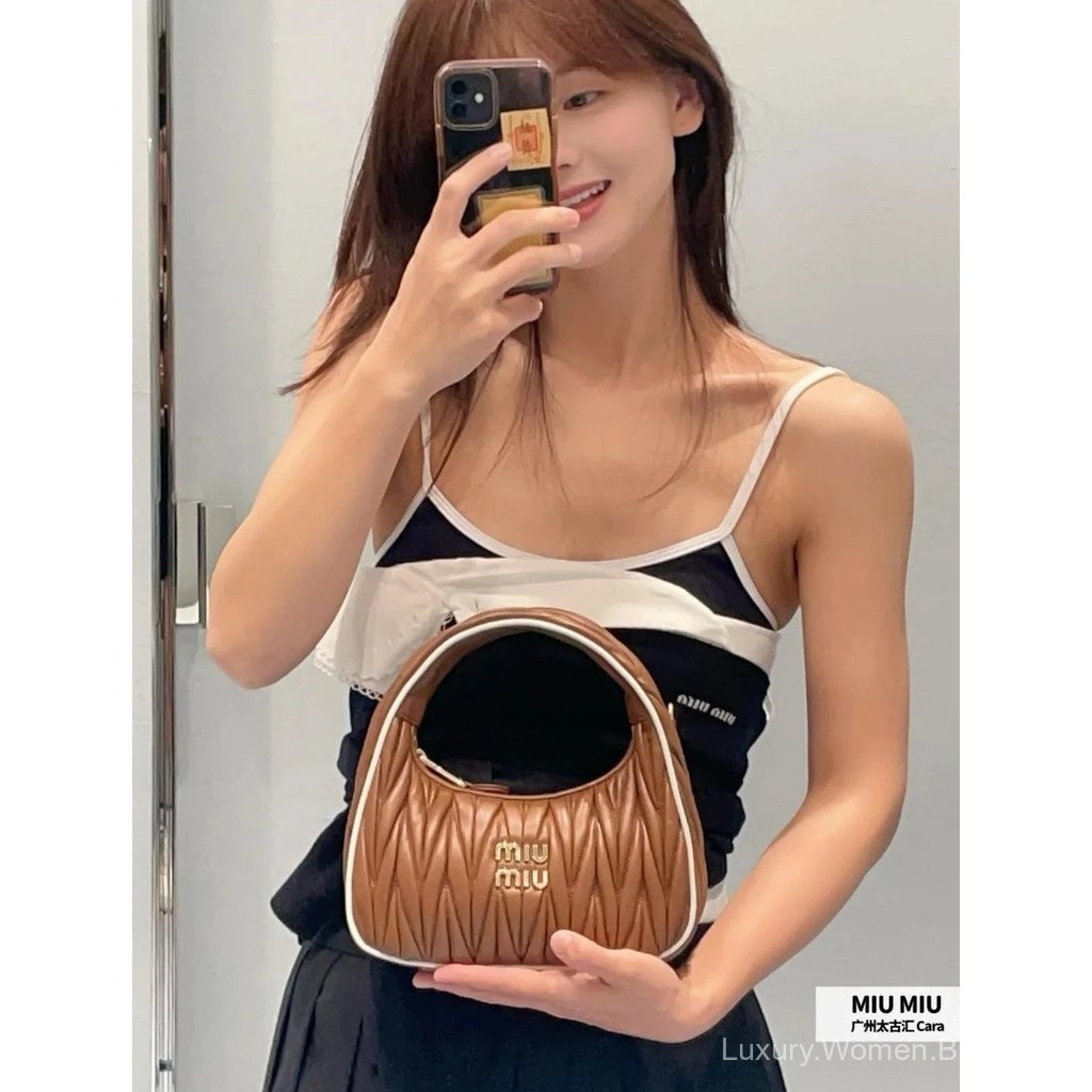 [1: 1] m1 * um1 * u 25 ฤดูใบไม้ผลิฤดูร้อนสไตล์ใหม่ Crescent กระเป๋า Color-Blocking กระเป๋าถือกระเป๋า