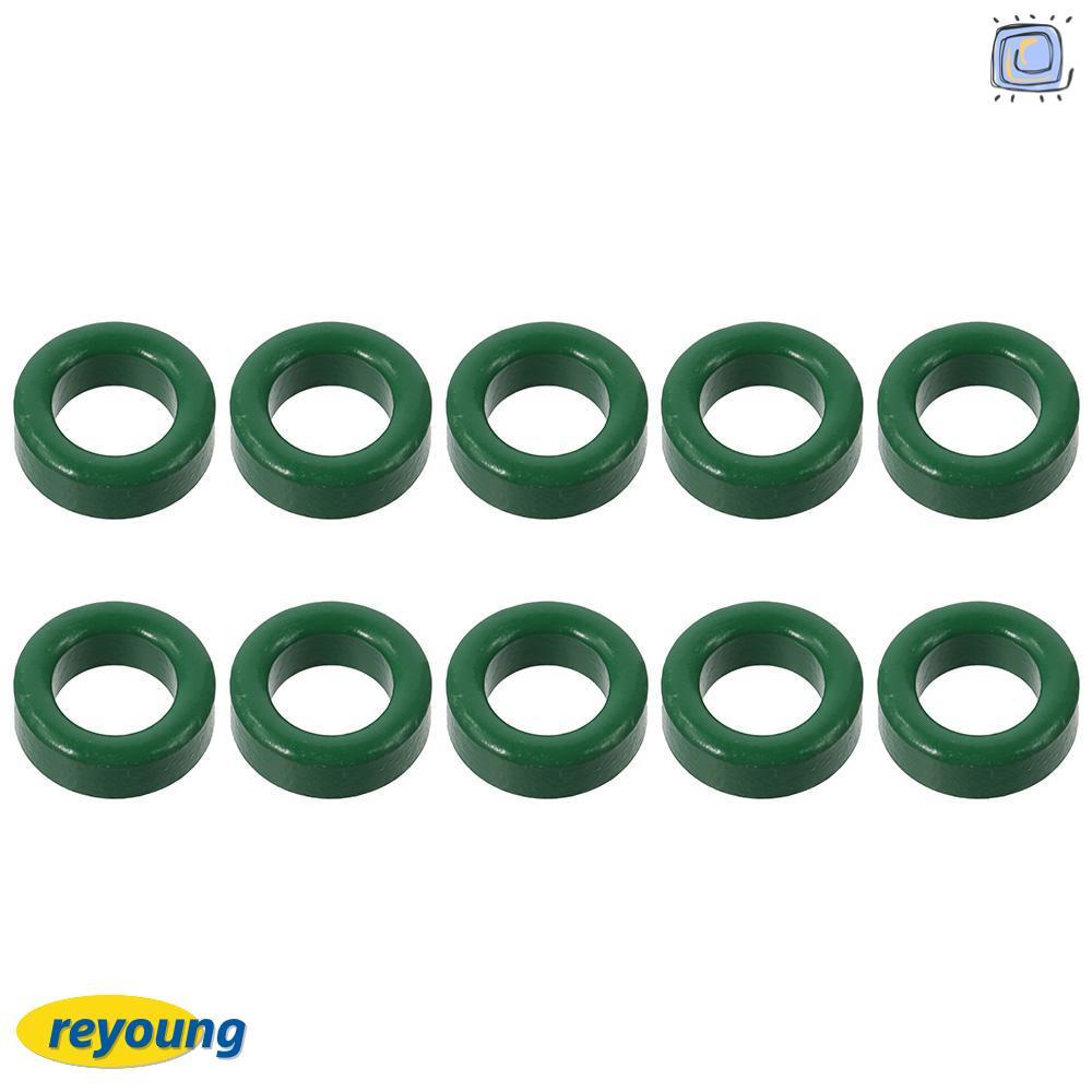 REYOUNG Toroid Ferrite Core, Power Transformer Restraining Interfal, Ferrite Chokes Ring Metal Green