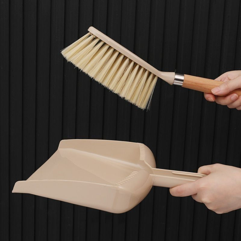 New Product#Desktop Broom and Dustpan Set for Home Floor Tile Cleaning Mini Broom Soft Bristle Bed B