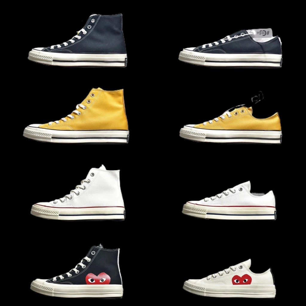 [ต้นฉบับที่เลือก] Converse Converse 1970s สไตล์คลาสสิก Samsung โลโก้ High-Top สีดําสีขาวสีชมพู Beige