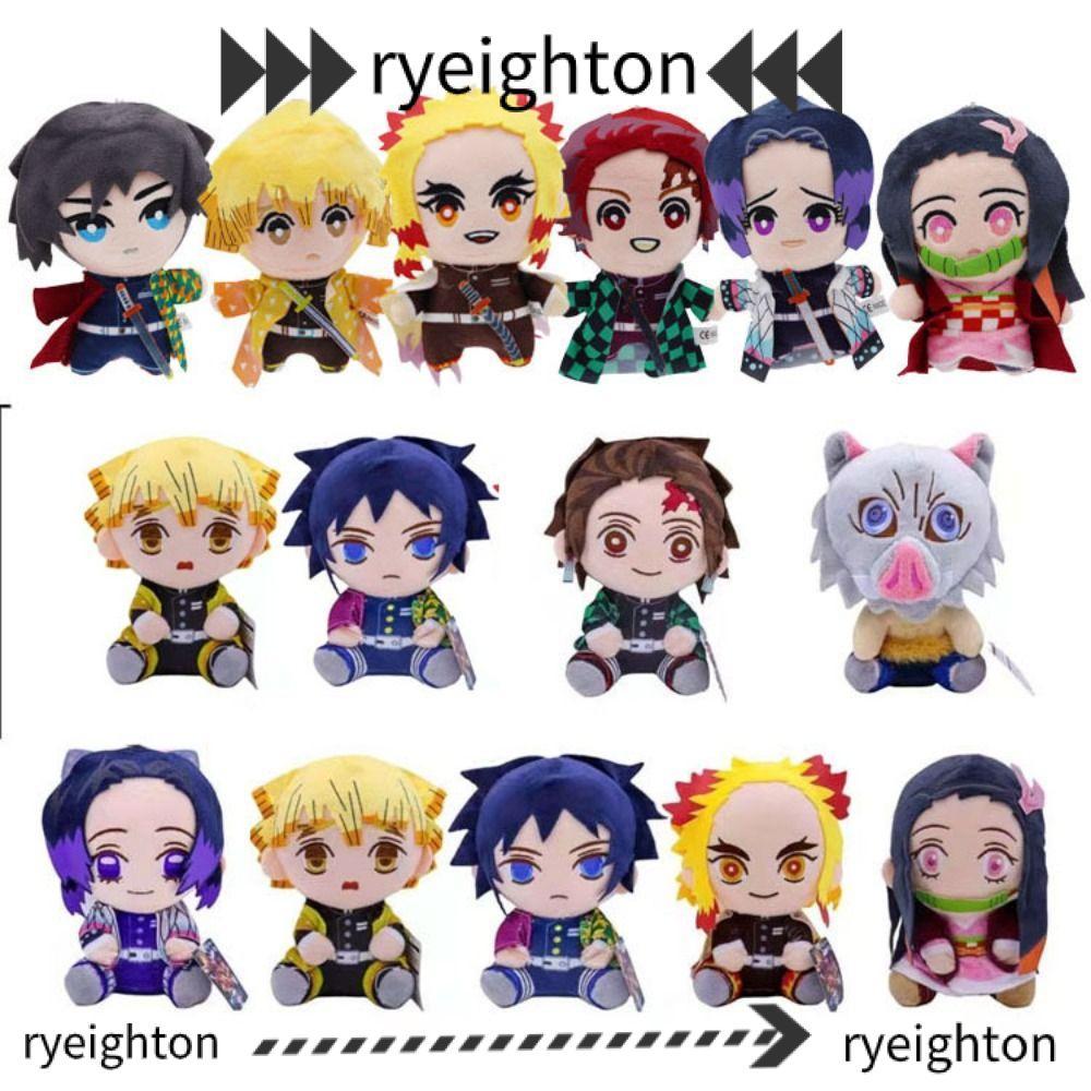 RYEIGHTON Demon Slayer ตุ๊กตาตุ๊กตา, Iguro Obanai Tanjirou Kamado ญี่ปุ่นอะนิเมะตุ๊กตาของเล่น, Akaza