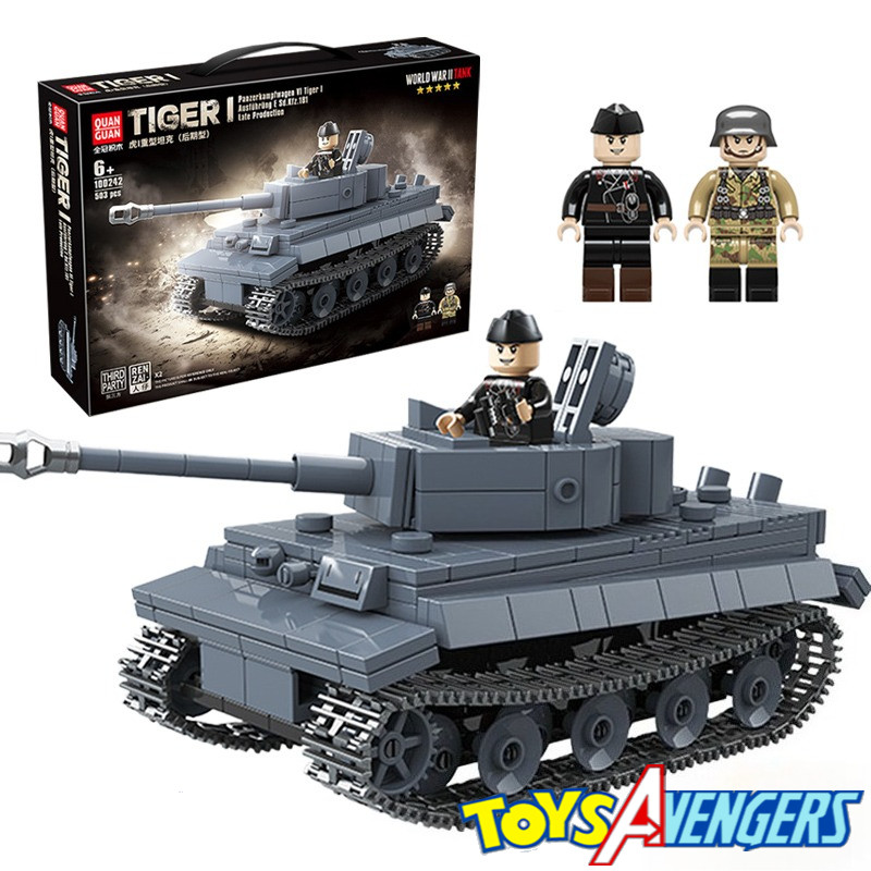 World War II Tiger I Heavy Tank,สะสมเครื่องประดับอาคารบล็อกเด็ก DIY ของเล่นของขวัญ – โปรปัง