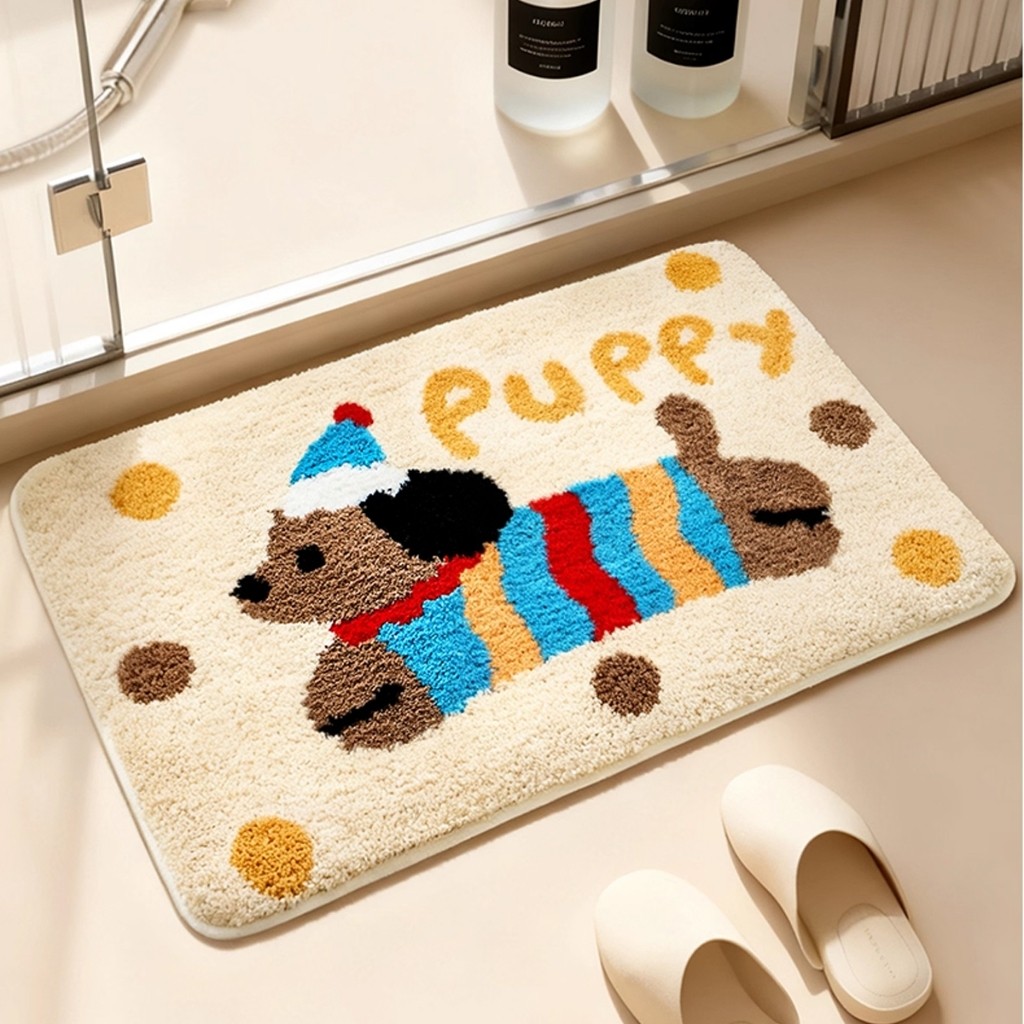 🏷️[Home] 🐶 พรมห้องนอน พรมข้างเตียง พรมเช็ดเท้า พรมน่พรมห้องนอน ขนนุ่ม  กันลื่น 40X60/50X80cm puppy Dachshund - รูปที่ 2