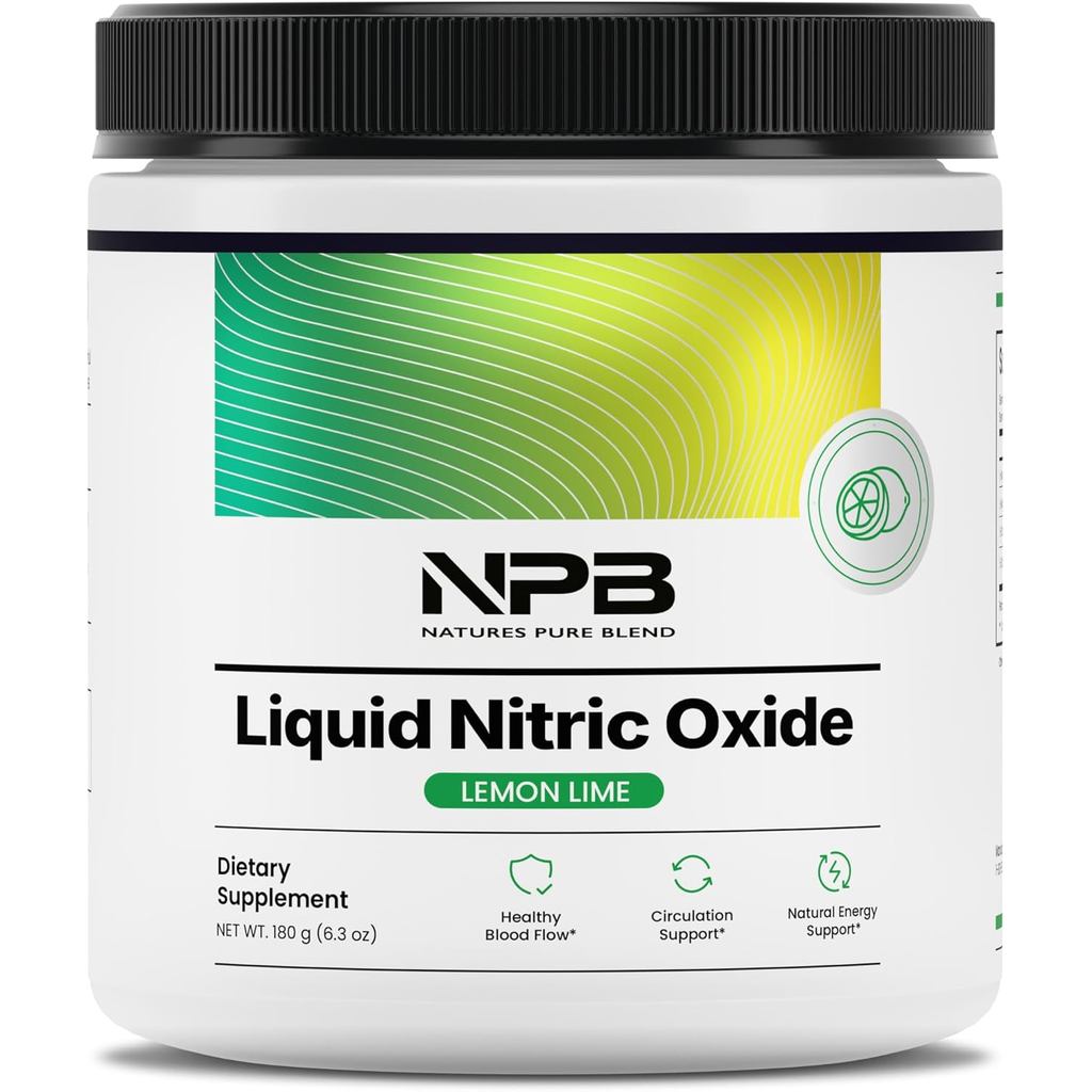 Natures Pure Blend Liquid Nitric Oxide s for Men – L-Arginine Powder – Nitric Oxide Booster & Circul