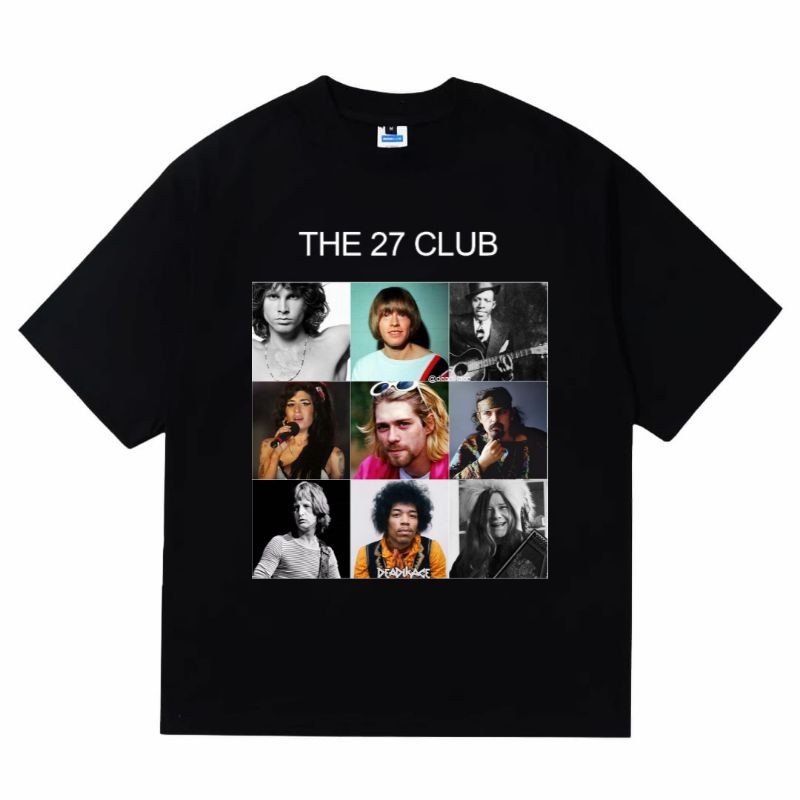 Nebula Tshirt 27 club เสื้อยืดแขนสั้นสีดําวินเทจ