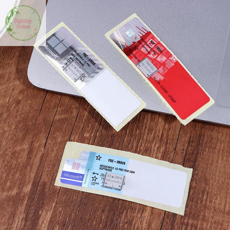 BigBabyHouse สําหรับ Win11/10 Por Coa ระบบการอนุญาตรหัสความปลอดภัยสติกเกอร์ Key Tag ป้ายสําหรับแล็ปท
