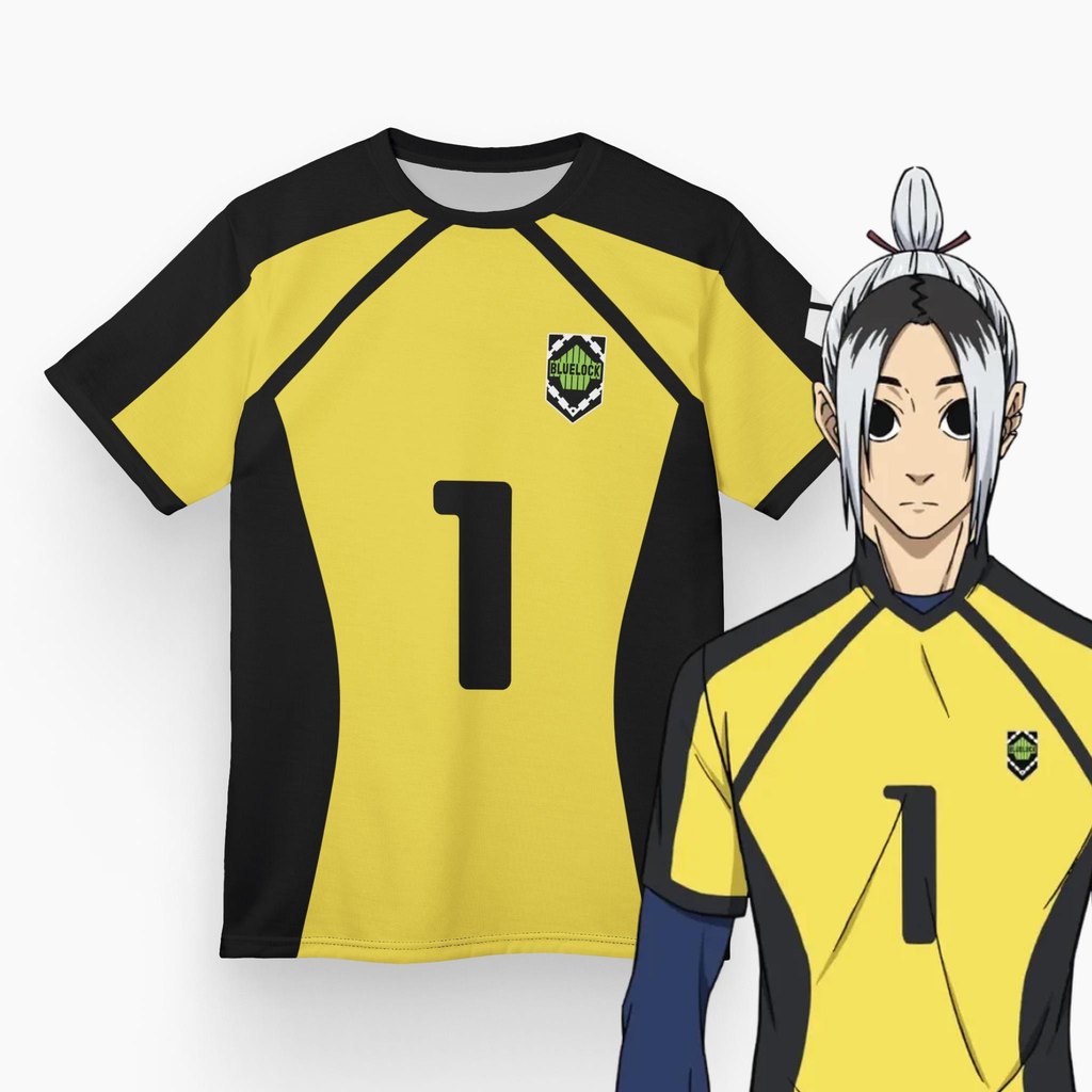 เสื้อยืด Blue Lock กีฬาและคอสเพลย์, เสื้อฟุตบอลผู้รักษาประตู Gin Gagamaru, เสื้อฟุตบอล, เสื้อฟุตบอล 