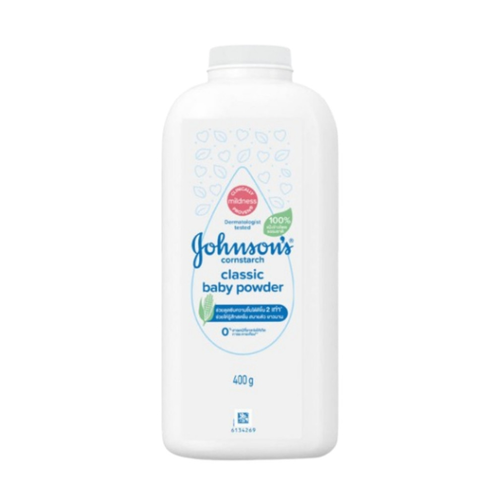 Johnson จอห์นสัน เบบี้ แป้งเด็ก คอร์นสตาร์ช 400 กรัม มี 3 สูตร  ผลิตจากแป้งข้าวโพดธรรมชาติ 100%  ลดการเกิดผิวแพ้ง่าย - รูปที่ 7