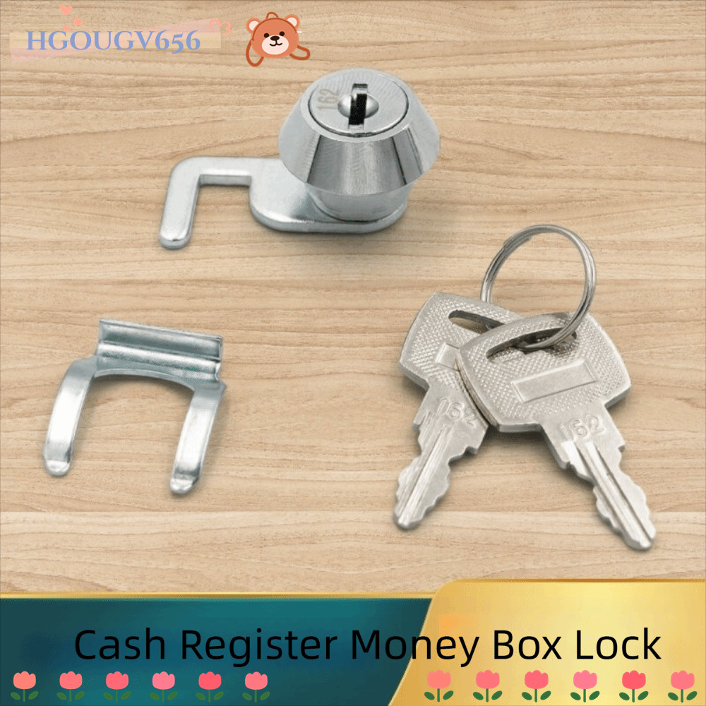 HGOUGVT Mini Cam Lock พร้อม Quick Clip, Easy Replacement Silver Cash Box Lock, กระบอกล็อคตู้โลหะทนสน