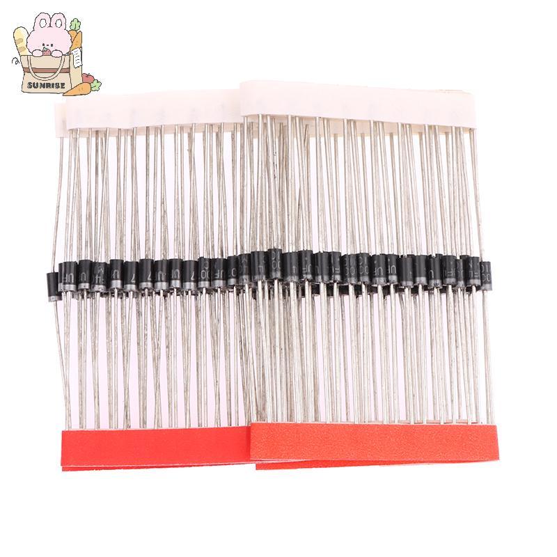 [ใหม่] 50 ชิ้น Schottky Rectifier Diodes UF4004 UF4007 1A 400V 1000V Ultra Fast Recovery Diode Recti