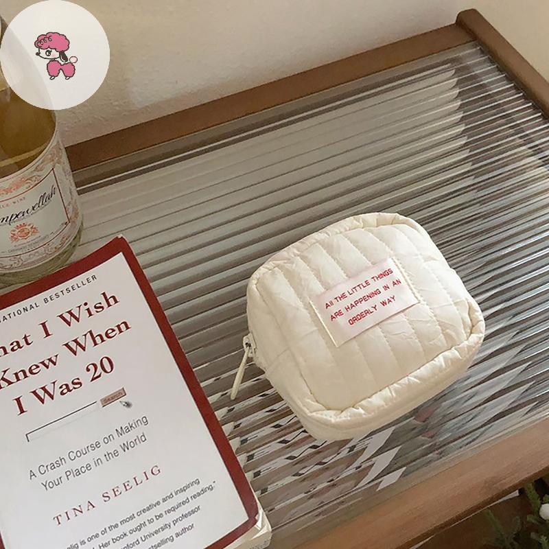 GRL หูฟังขนาดเล็กลิปสติกจัดเก็บกระเป๋าซิปผู้หญิงแต่งหน้ากระเป๋าเครื่องสําอางกระเป๋าใส่เหรียญกระเป๋าส